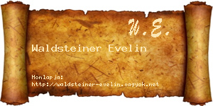 Waldsteiner Evelin névjegykártya