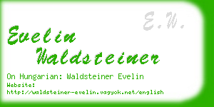 evelin waldsteiner business card